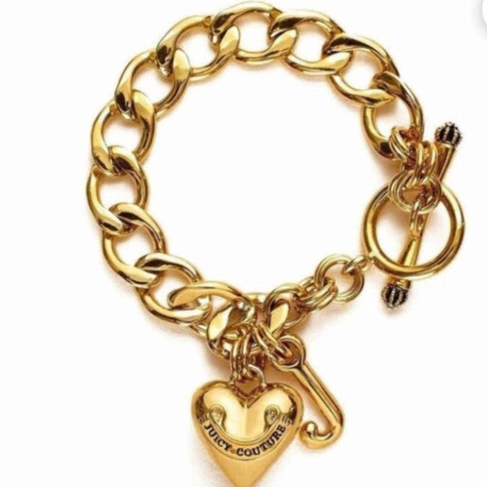 Juicy Couture Gold Heart Link Bracelet